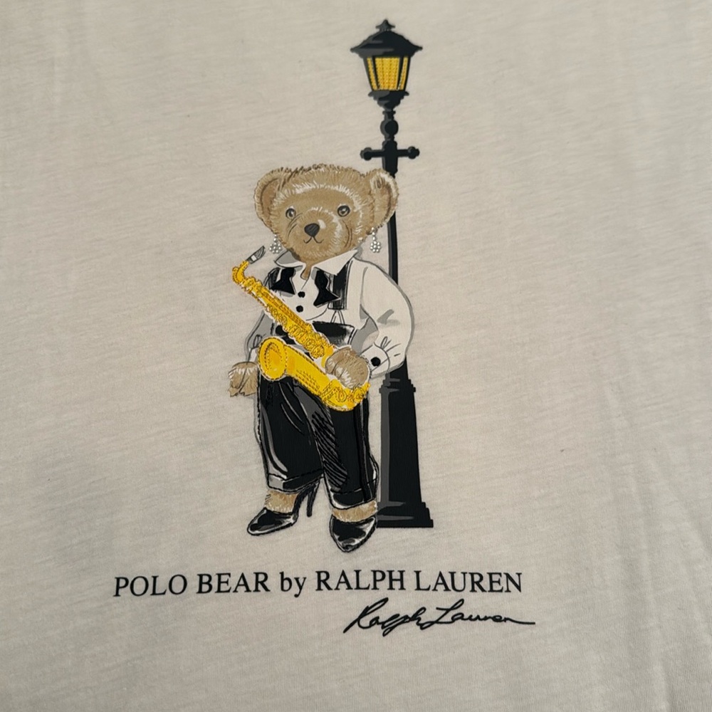 AMAZING Find! white Polo by Ralph Lauren woman’s iconic bear shirt.
